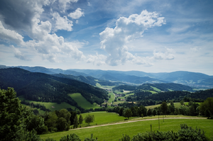 Blick auf die Landschaft und Umgebung vom Haus Maria Lindenberg