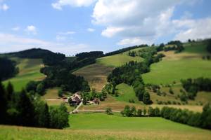 Landschaft und Umgebung um das Haus Maria Lindenberg mit Ansicht auf den Schwarzwald