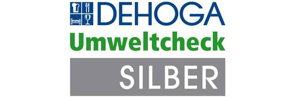 Logo Dehoga Umweltcheck in Silber