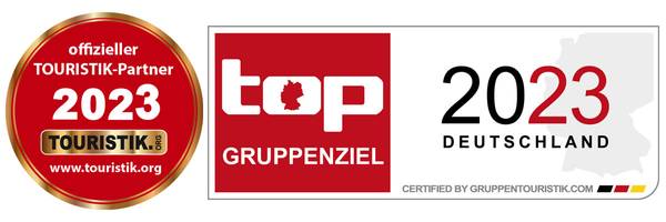 Logo Gruppentouristik mit Auszeichnungssiegel